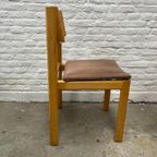 Vintage Stoelen (8) Hout Met Bijzondere, Gebogen Rugleuning thumbnail 6