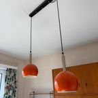 Vintage Oranje Eye Ball Luster / Hanglamp Met 2 Lichtpunten thumbnail 12