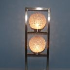 Tafellamp Met 2 Lichtbollen Boven Elkaar Sfeerverlichting Vintage Lamp thumbnail 5