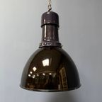 Grote Zwart Emaille Bauhaus Fabriekslamp thumbnail 3