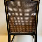 Antiek Eiken Fauteuil Met Rotan Webbing Zitting Uit 19E Eeuw thumbnail 5