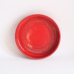 Red Centrepiece Bowl Or Fruit Bowl By Aldo Londi For Bitossi thumbnail 9