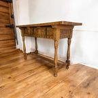 Vintage Houten Bijzettafel / Consoletafel / Sidetable thumbnail 15