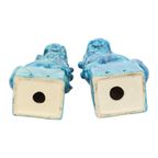 Groot Koppel Foo Dogs Tempelleeuwen Turquoise Keramiek 25cm thumbnail 7