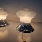 Een Paar Mazzega Murano Tafel Lampen Vintage Design thumbnail 5