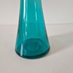Vintage Aqua Blauwe Glazen Vaas thumbnail 2