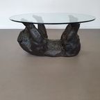 Well Detailed Bronze Bear Coffee Table Frame. thumbnail 13