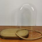 Antieke, Vintage Grote Glazen Ovale Stolp 508 thumbnail 4