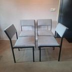 4 Vintage Pastoe Sm07 Eetkamerstoelen thumbnail 3