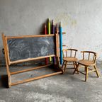 Vintage Chalq Board With A Pair Of Chil Seats thumbnail 2