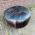 Leren Jaren 70 Poef Van 73 Cm Diameter thumbnail 4