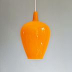 Pompei Hanglamp In Oranje Opaline, Jo Hammerborg, 1960 thumbnail 2