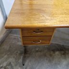 Vintage Teakhouten Bureau Jaren 50 Jaren 60 Design Bureau thumbnail 11
