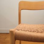 Vintage Set Van 4 Stoelen Van N.o. Møller Model 75 Uit 1970 thumbnail 6