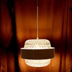 Vintage Hanglamp Glas Fineer Rand, Jaren '70 thumbnail 2