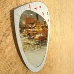 Mozaïek Spiegel Met Messing Rand Vintage thumbnail 6