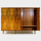 Vintage Mid Century 5-deurs Kledingkast In Walnoot, 1960s thumbnail 4