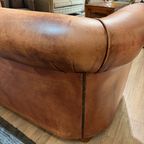 Engelse Vintage Bendic Chesterfield 2,5 Zits Bank Cognac Leer thumbnail 7