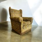 Vintage Mosterdgele Fauteuil / Eenzit Met Franjes thumbnail 2