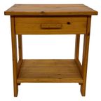 Vintage Pinewood Grenen Nachtkastje Compact Design thumbnail 13