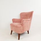 Vintage Roze Artifort Fauteuil Dames | Theo Ruth Roze Rib thumbnail 2