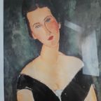 Ingelijste Print Van Modigliani - Portret Van Madame G. Van Muyden thumbnail 6