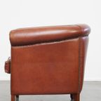 Nette, In Goede Staat Verkerende Rundleren Clubfauteuil In Een Mooie Cognac Kleur thumbnail 7