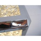 Vintage Plafondlamp, Plafonniere Met Kunststof Platen In Verchroomde Profielen, 71 X 71 Cm, Jaren thumbnail 18