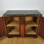 Vintage, Art Deco Dressoir, Wandkast, Wandmeubel Marmer Blad thumbnail 7