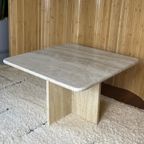 Vintage Mid Century Travertin Salontafel / Bijzettafel thumbnail 11