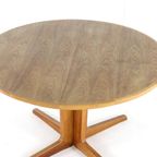 Bernhard Pedersn And Son Eiken Ronde 2x Verlengbare Eettafel Tafel Vintage 'bogvad' Deens Design thumbnail 2