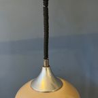 Mid Century Space Age Hanglamp - Vintage Beige Light Fixture thumbnail 9