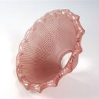 Vintage Glazen Lampenkap Ribbels Roze thumbnail 4