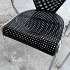 Pair Of 2 Metal Office Chairs With Peforated Design thumbnail 6