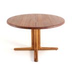 Vintage Ronde 2x Verlengbare Massief Teak Eettafel Tafel Deens thumbnail 4