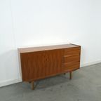 Teak Fineer Dressoir Met Ronde Knop En Lades thumbnail 4