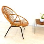 Retro Vintage Rotan Fauteuil Stoel Jaren 60 / 70 Riet thumbnail 2