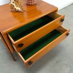 Teak Ladekast Met Zwarte Metalen Grepen, Tv Meubel thumbnail 6
