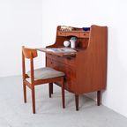 Teak Secretaire Met Spiegel Jaren 60 thumbnail 8