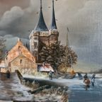 Winterlandschap - F. Overzier (1952-2014) thumbnail 10