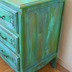Een Artistieke Blauw Groene Ladekast thumbnail 6