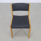 6x Eetkamerstoel Cees Braakman <<<brand>>>, 1970s Nieuw Gestoffeerd thumbnail 14