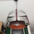Space Age Hangende Lamp Chroom Oranje thumbnail 2