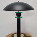 Vintage Tafellamp Hollywood Regency Stijl Zwarte Lamp Metaal thumbnail 4