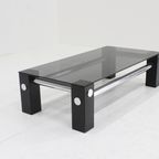Vintage Design Salontafel Chrome En Glas 1970S Space Age thumbnail 8