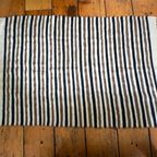 Antique Sivas Kilim Rug * Striped Black White Brown * Turkish Mohair Wool * Woven Textile * Blanket thumbnail 7