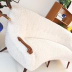 Vintage Bank Teakhout Teddy | Uniek Model Nieuw Gestoffeerd thumbnail 3