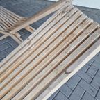 Set 2 Lounge Fauteuils Lattenbank Ligstoelen Tuinstoelen thumbnail 11
