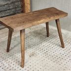 Antieke Landelijke Sidetable Bankje Eikenhout thumbnail 2