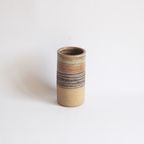 Cylindrical Ceramic Vase With Earthy Color Tones By Tue Poulsen, Denmark 1970S. thumbnail 7